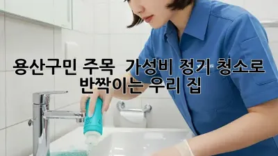 용산구민 주목! ✨ 가성비 정기 청소로 ✨ 반짝이는 우리 집